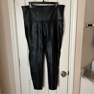 NWOT Spanx Faux Leather Leggings, 3X